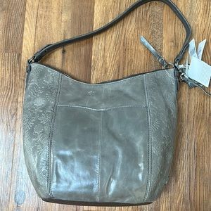 The Sak Grey Sequoia leather hobo vintage finish purse